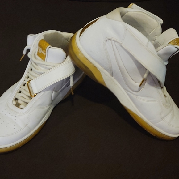 NIKE Air Force 25th Anniversary Basketball White Gold 315015-171 - Picture 6 of 9